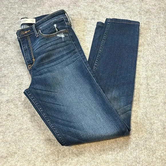 Abercrombie & Fitch Dark Blue Skinny Jeans - Picture 1 of 12